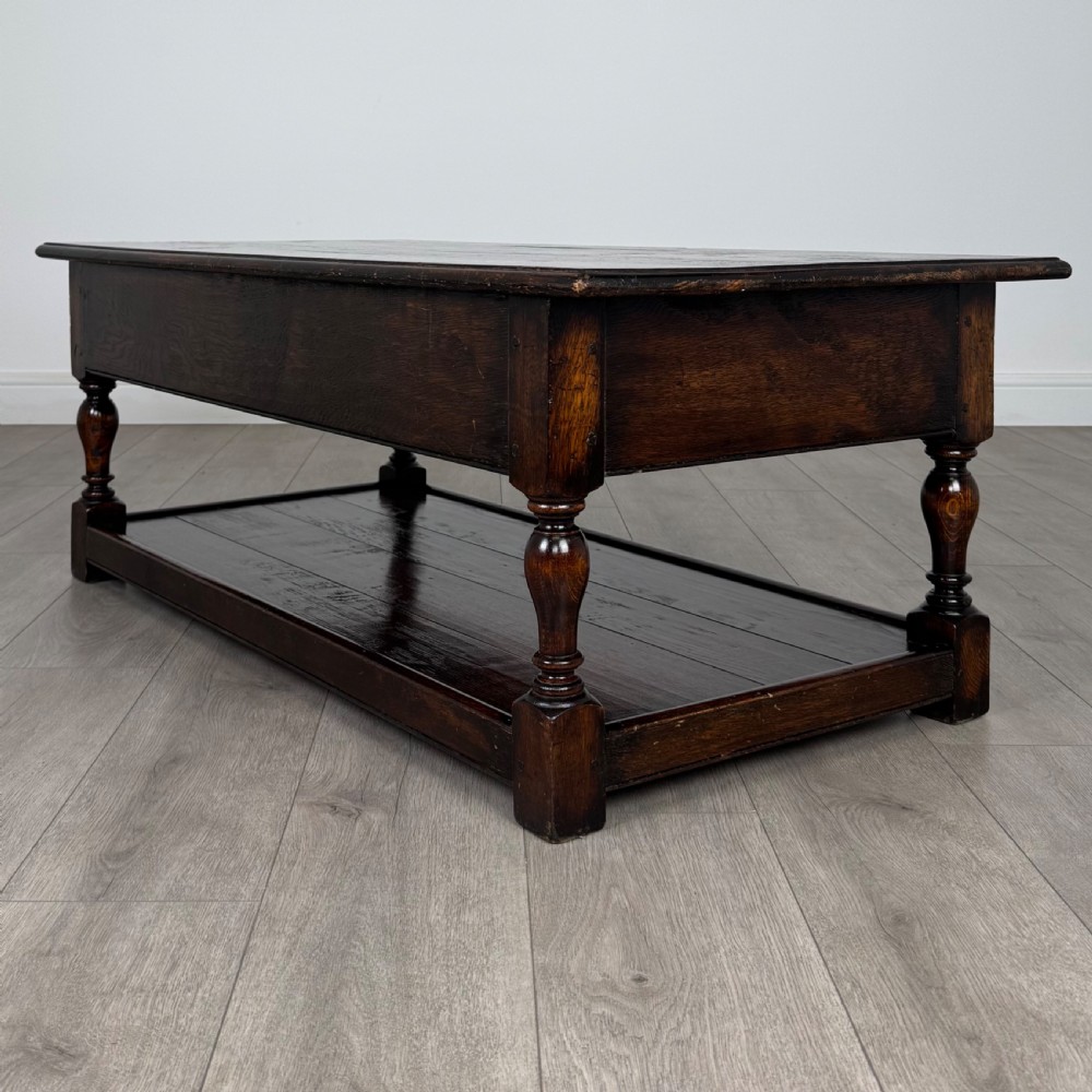 Antique 20th Century Fine Quality Oak Coffee Table  View VI