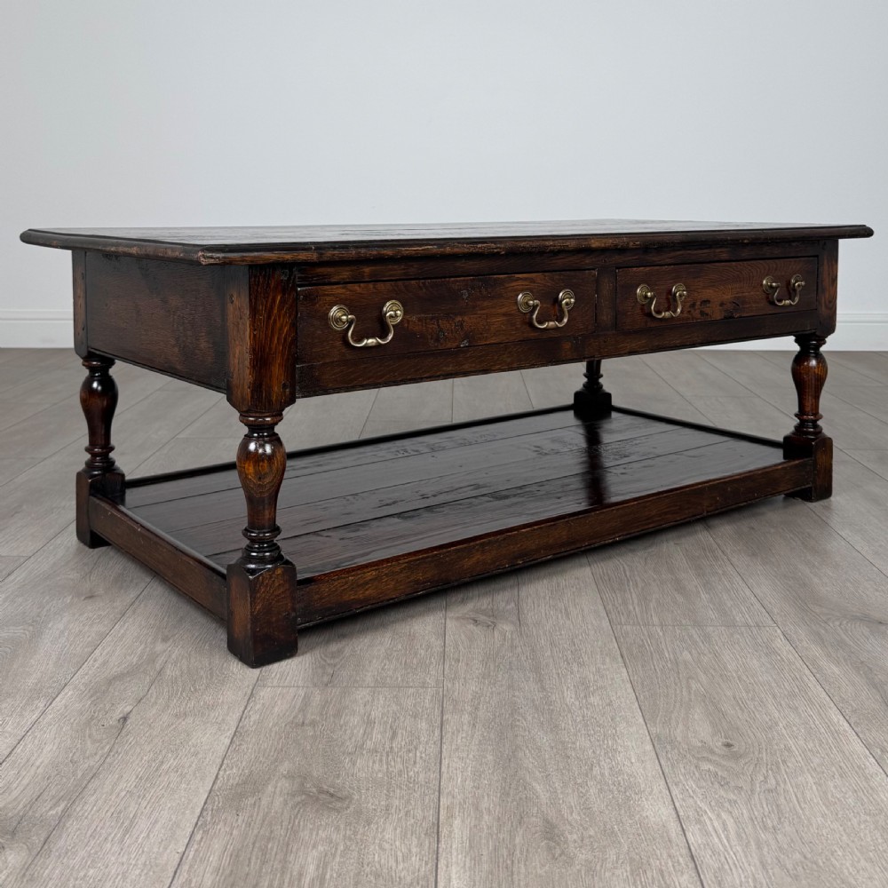 Antique 20th Century Fine Quality Oak Coffee Table  View VIII