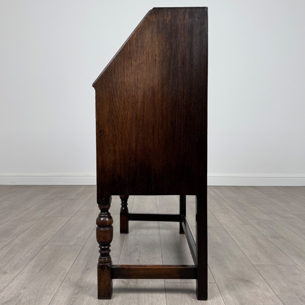 Antique 20th Century Good Quality Bureau In Oak  View IV