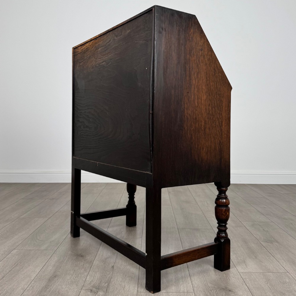 Antique 20th Century Good Quality Bureau In Oak  View VII