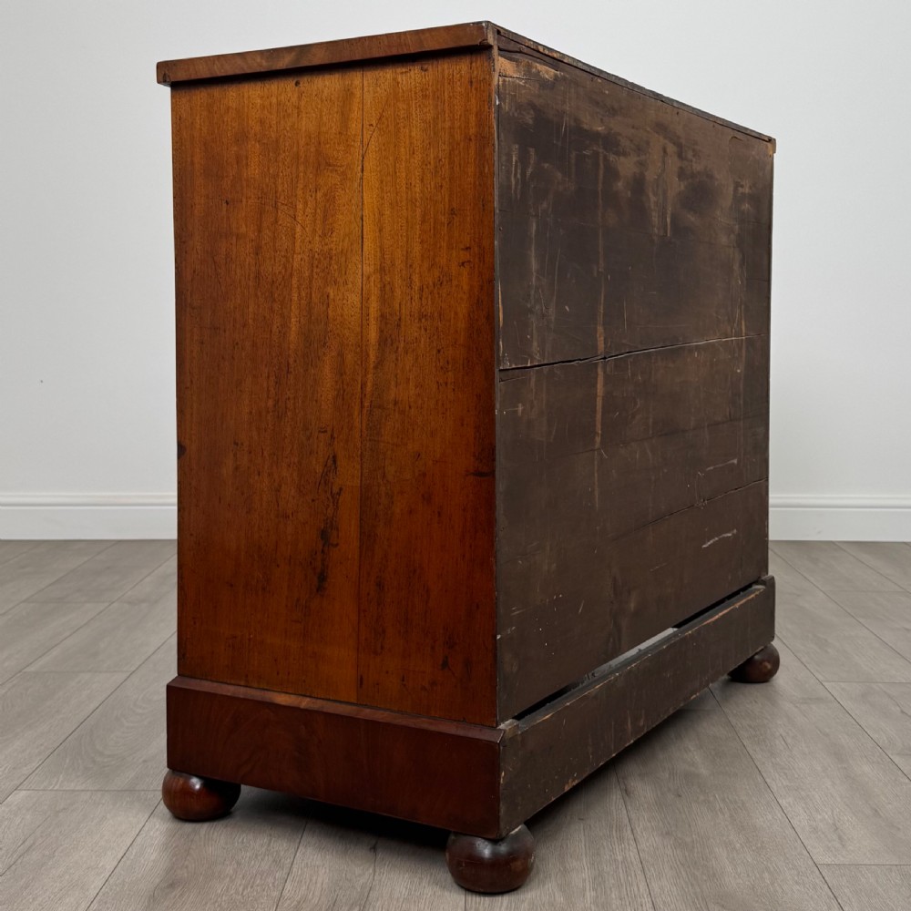  Antique 19th Century Small Bow Front Chest Of Drawers  View IV