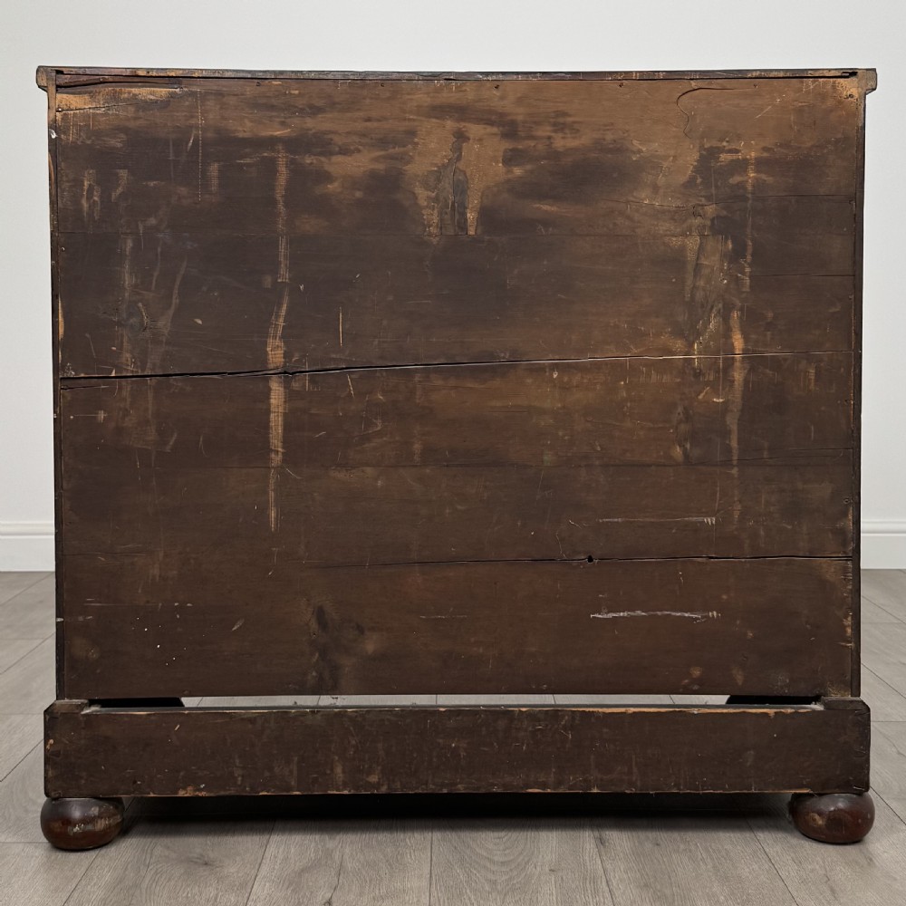  Antique 19th Century Small Bow Front Chest Of Drawers  View V
