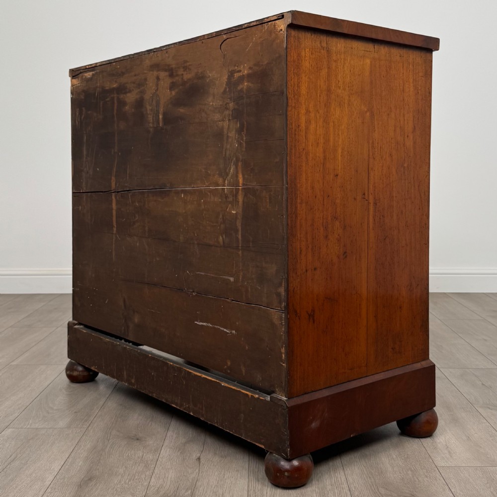  Antique 19th Century Small Bow Front Chest Of Drawers  View VI