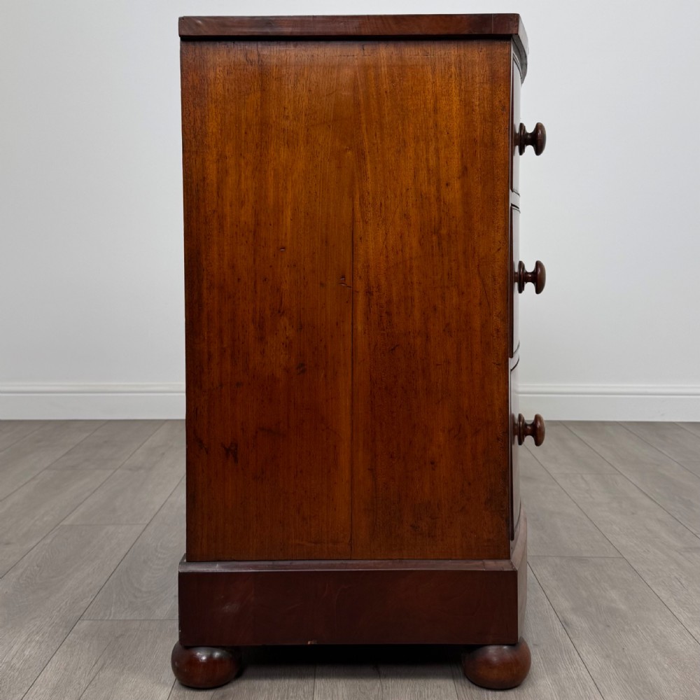  Antique 19th Century Small Bow Front Chest Of Drawers  View VII