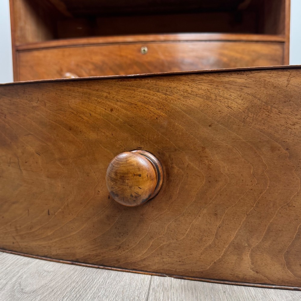  Antique 19th Century Small Bow Front Chest Of Drawers  View XI
