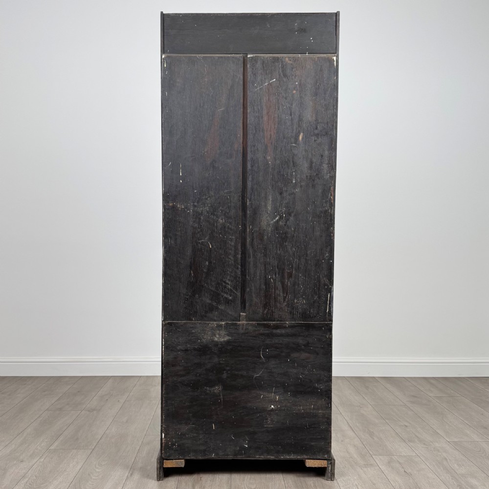 Antique 20th Century Open Bookcase In Oak View VII