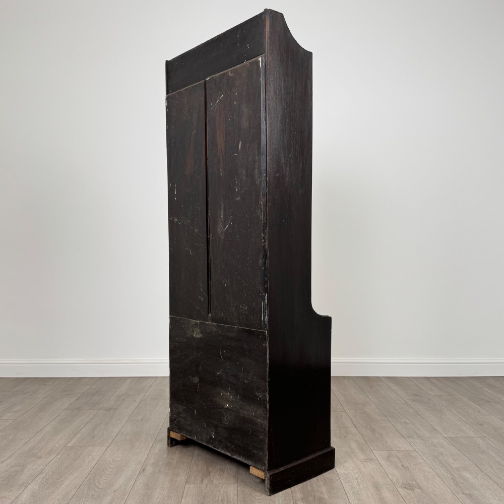 Antique 20th Century Open Bookcase In Oak View VIII