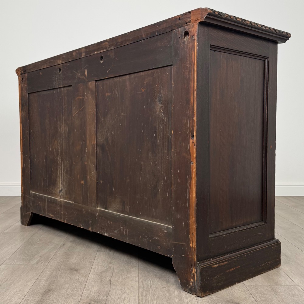 Antique 19th Century Good Quality Carved Oak Sideboard View VII