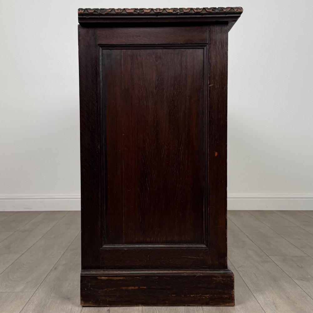 Antique 19th Century Good Quality Carved Oak Sideboard View VIII
