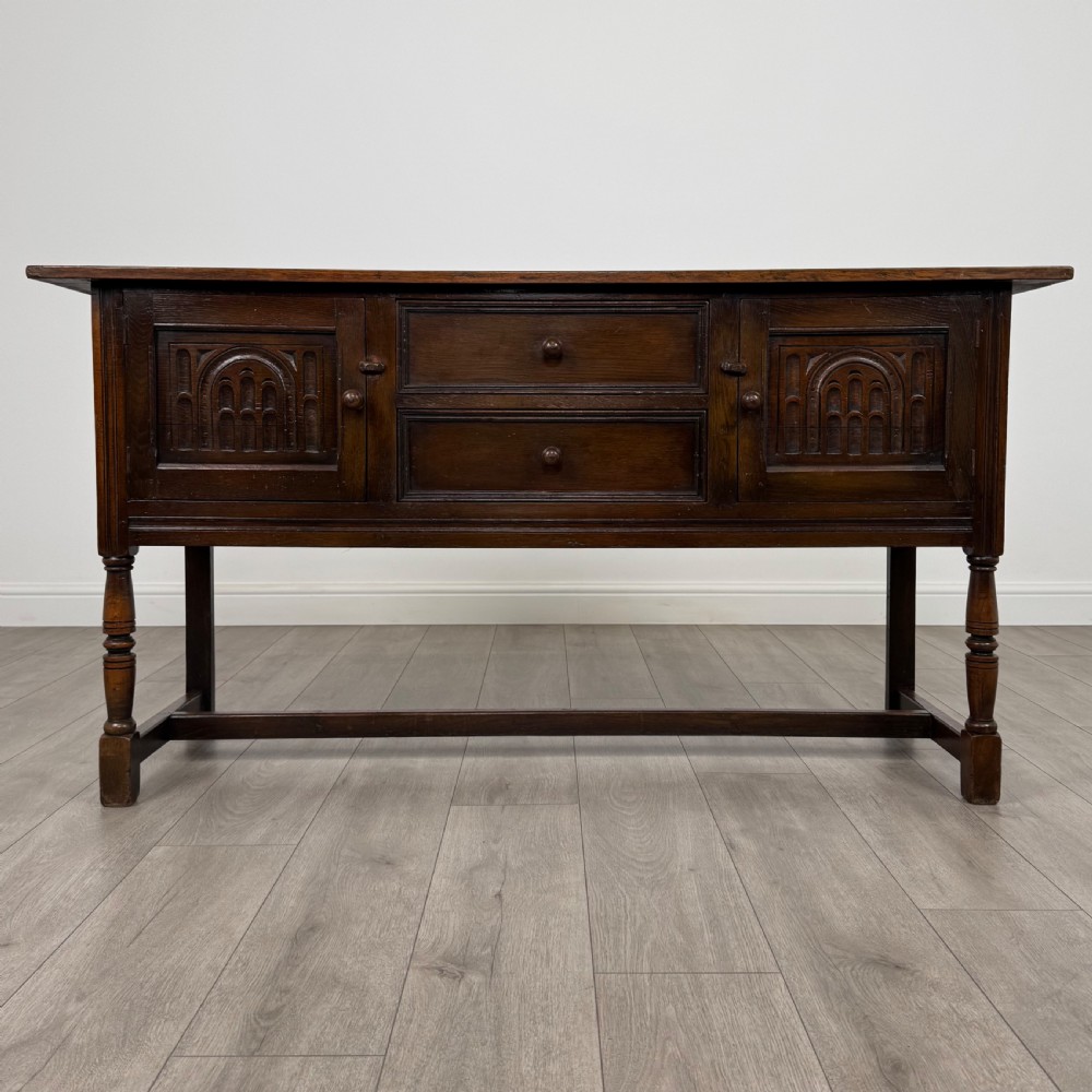 Antique 20th Century Sideboard In Oak 