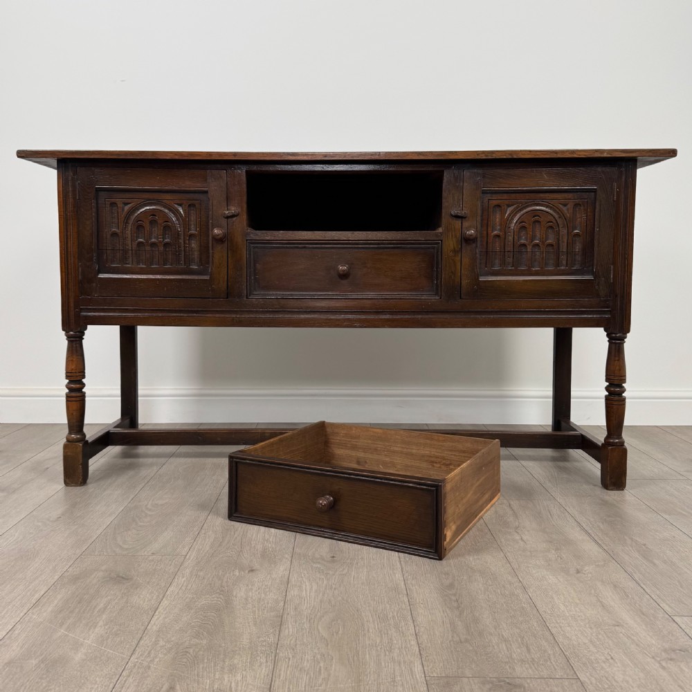 Antique 20th Century Sideboard In Oak  View XI