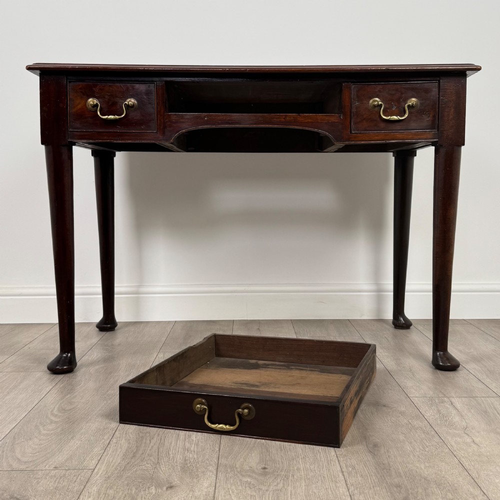 Antique 18th Century Quality Writing Table In Mahogany  View X