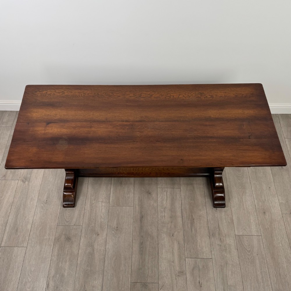  Antique 20th Century Refractory Style Dining Table In Oak  View IV