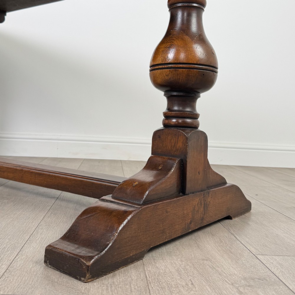  Antique 20th Century Refractory Style Dining Table In Oak  View VI