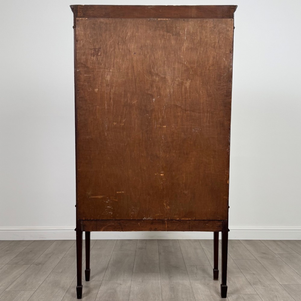 Antique 20th Century Inlaid Display Cabinet In Mahogany  View VII