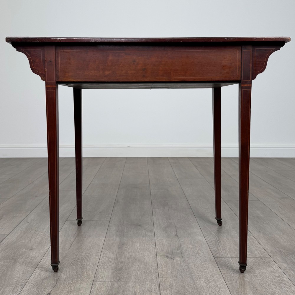 Antique 19th Century Small Inlaid Writing Table In Mahogany  View V