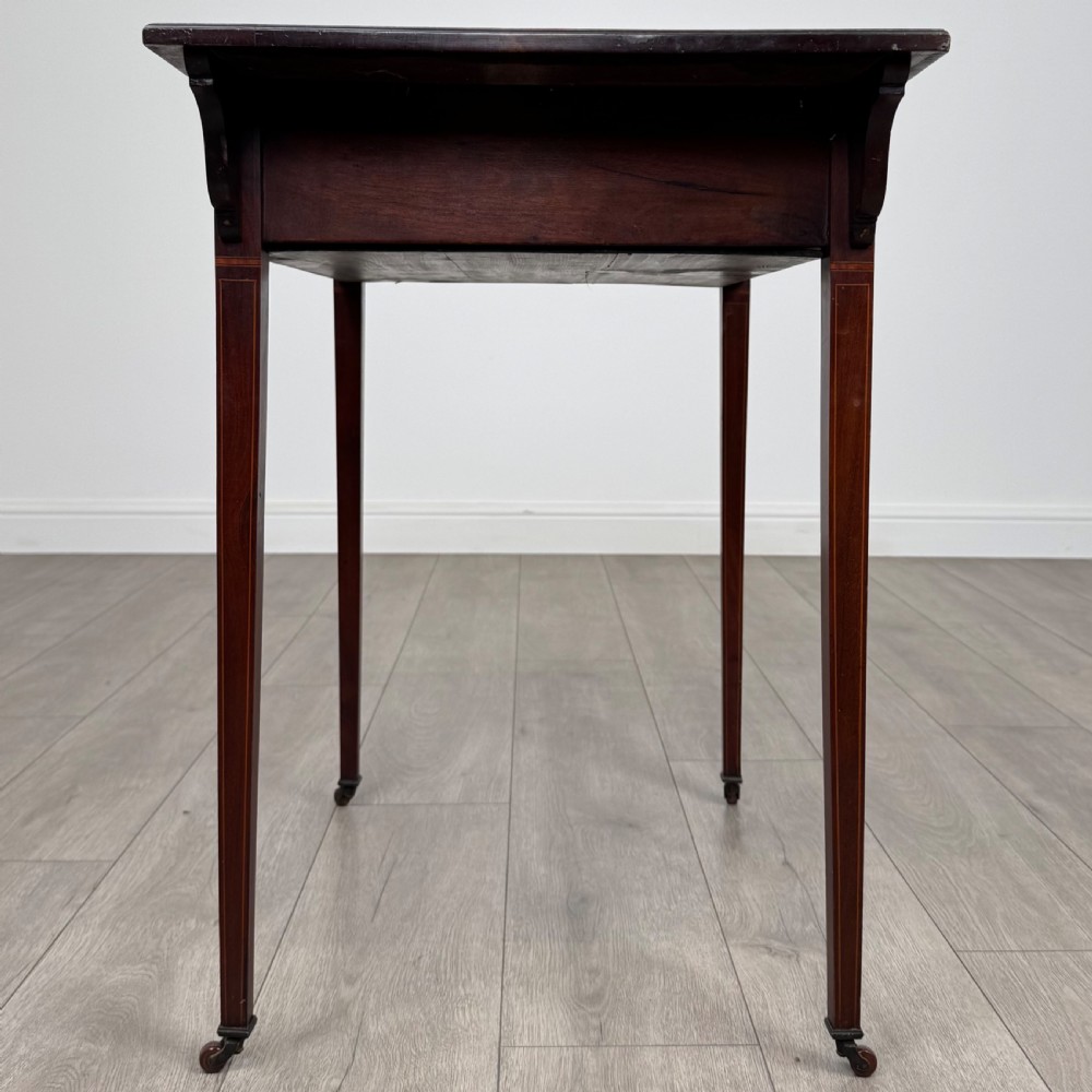 Antique 19th Century Small Inlaid Writing Table In Mahogany  View VII