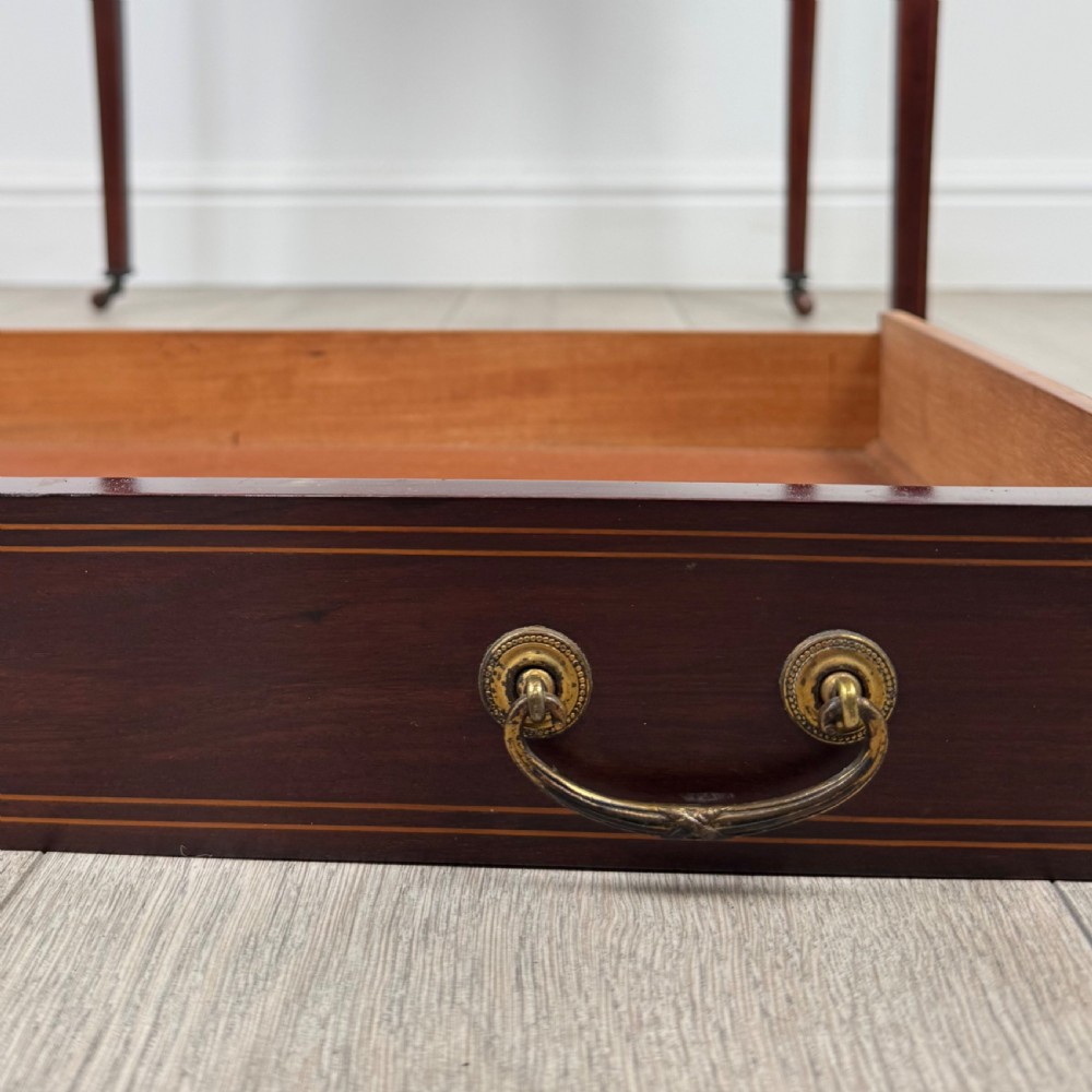 Antique 19th Century Small Inlaid Writing Table In Mahogany  View XI