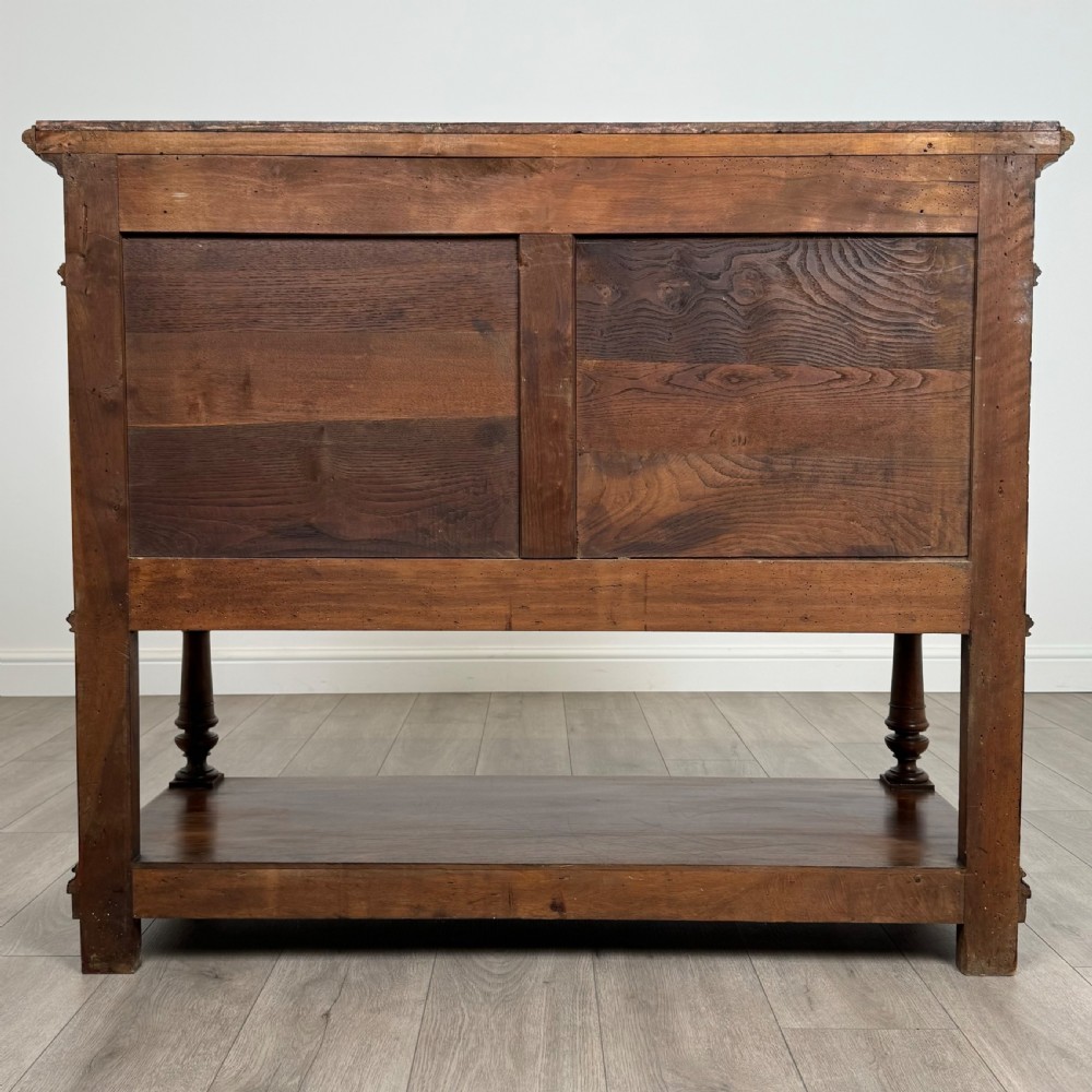  Antique 19th Century French Marble Top Buffet In Walnut View VI