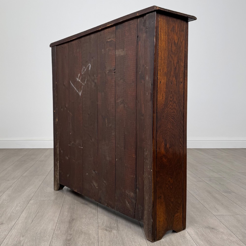  Antique 19th Century Small Carved Oak Bookcase  View VII