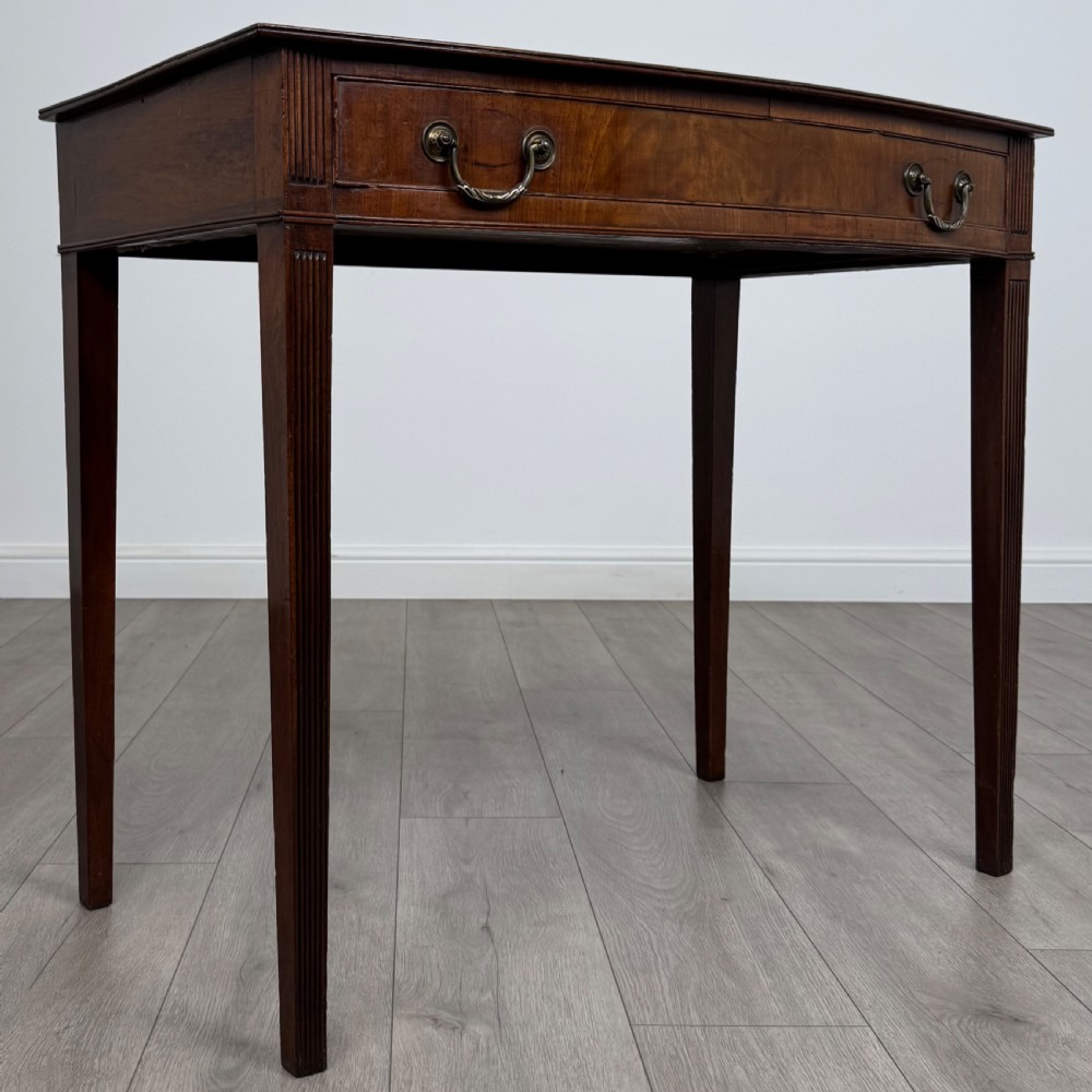  Antique 19th Century Bow Front Writing Table In Mahogany  View VIII