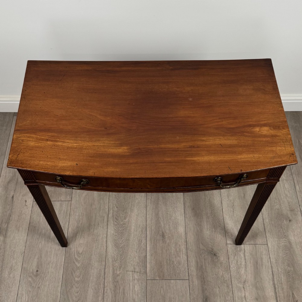  Antique 19th Century Bow Front Writing Table In Mahogany  View IX