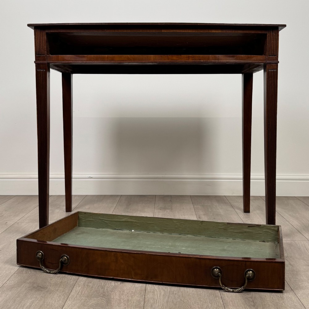  Antique 19th Century Bow Front Writing Table In Mahogany  View X