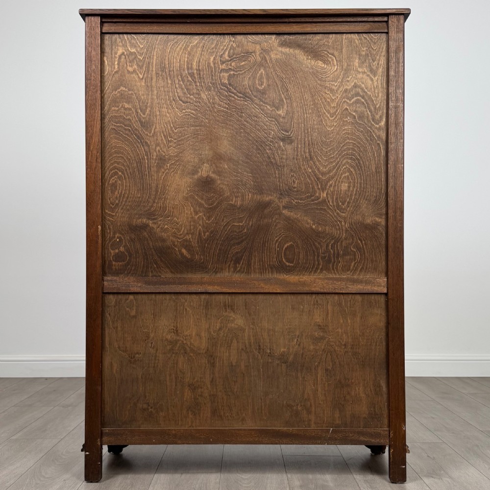 Antique 20th Century Good Quality Display Cabinet In Oak  View VII