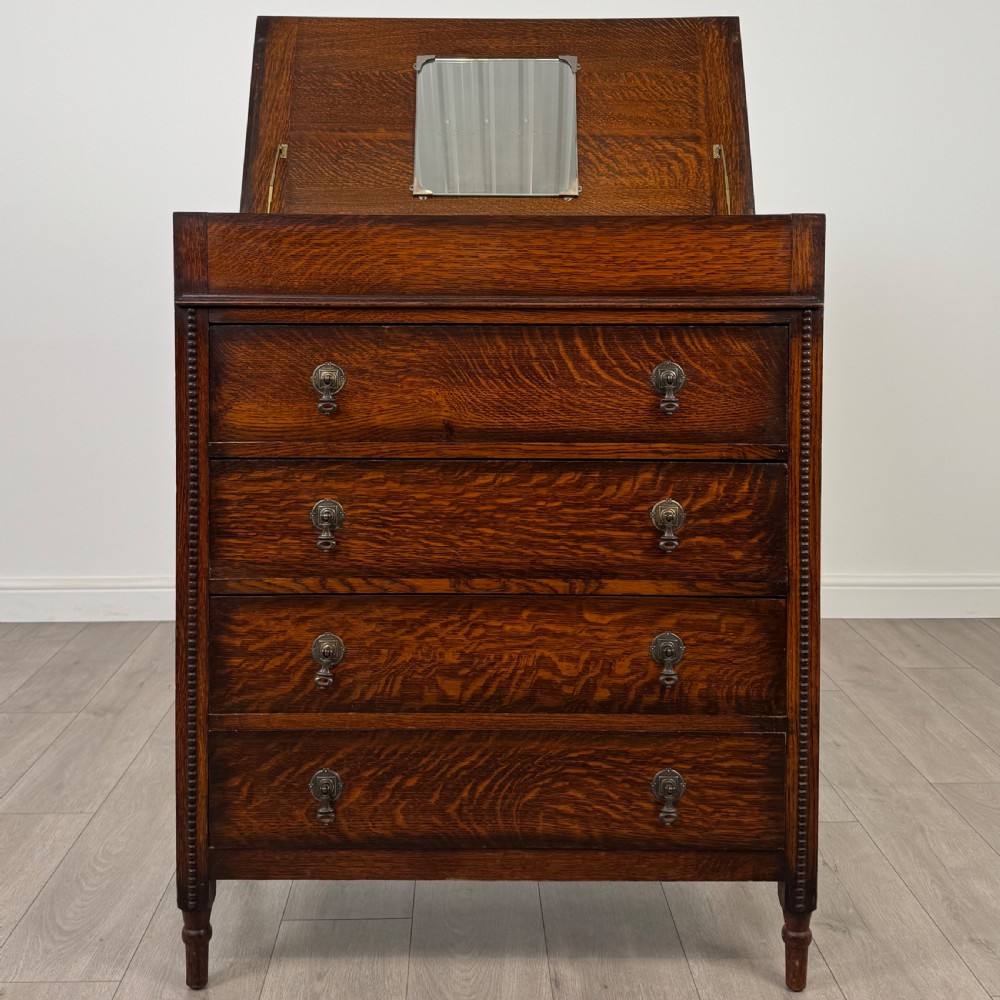 Antique 20th Century Good Quality Oak Chest Of Drawers  View II