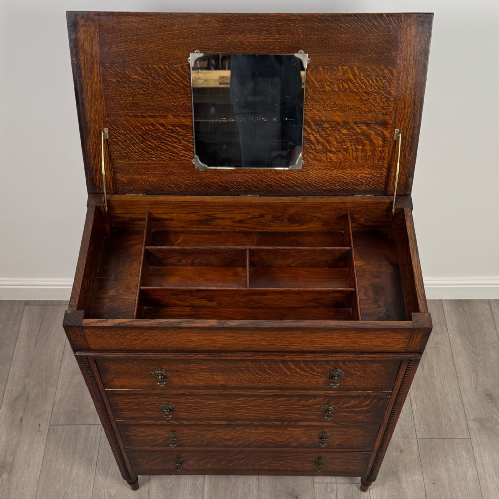 Antique 20th Century Good Quality Oak Chest Of Drawers  View XI