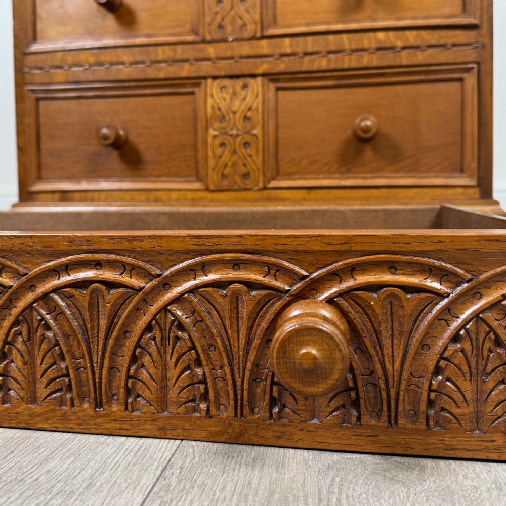 Antique 20th Century Good Quality Oak Bureau  View XIII