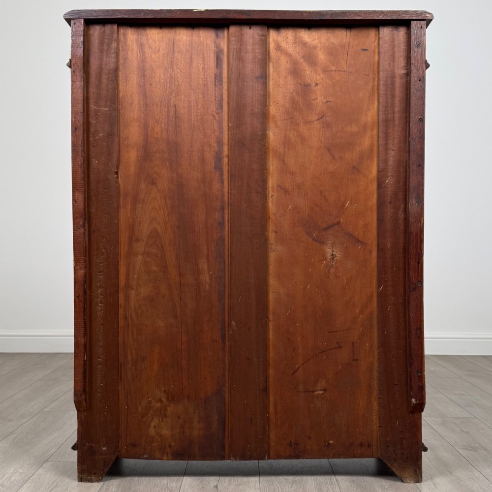  Antique 19th Century Carved Oak Open Bookcase  View VI