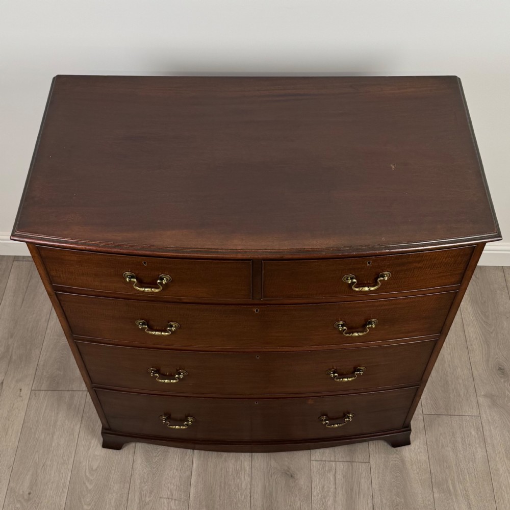 Antique 19th Century Bow Front Chest Of Drawers In Mahogany  View IX
