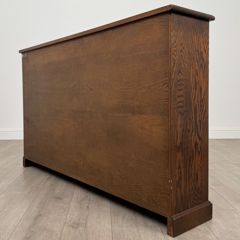  Vintage 20th Century Fine Quality Bookcase In Oak View VIII