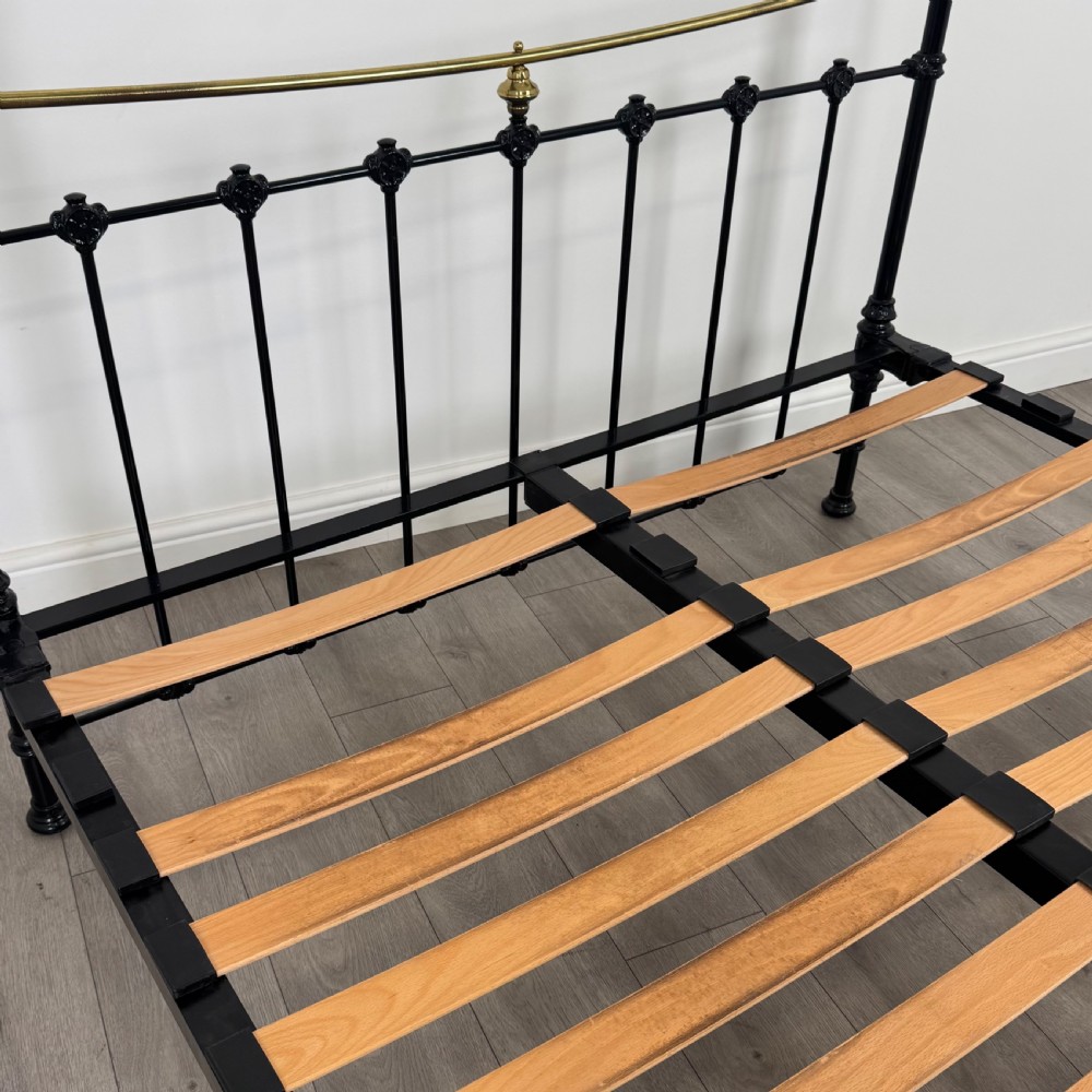 Vintage 20th Century Brass And Iron King Size Bed  View IX
