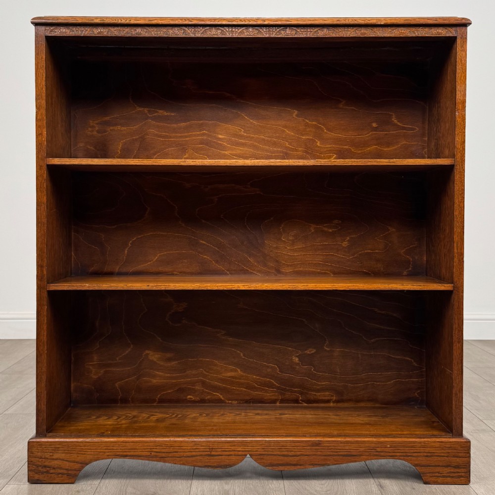  Antique 20th Century Open Bookcase In Oak  View II