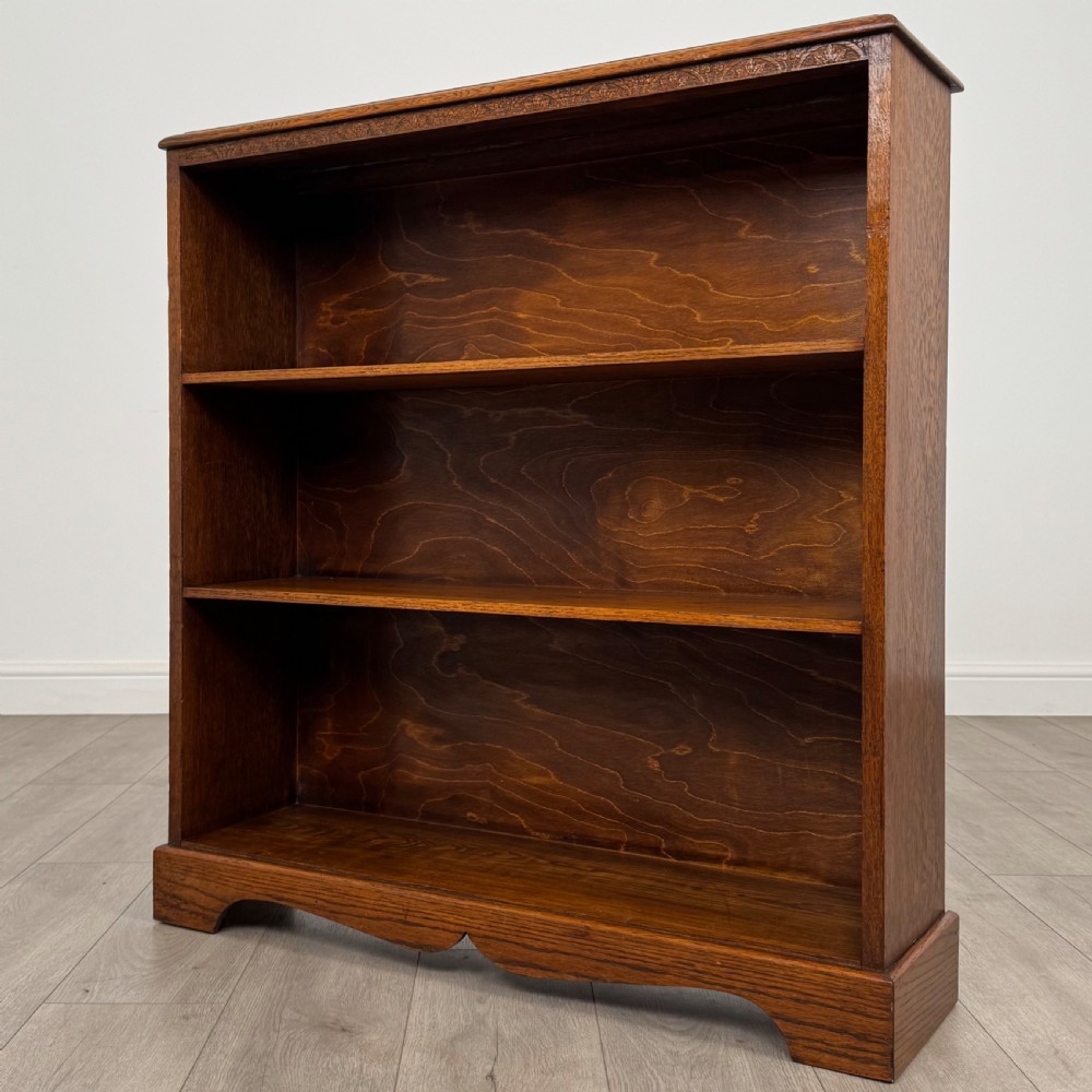  Antique 20th Century Open Bookcase In Oak  View III