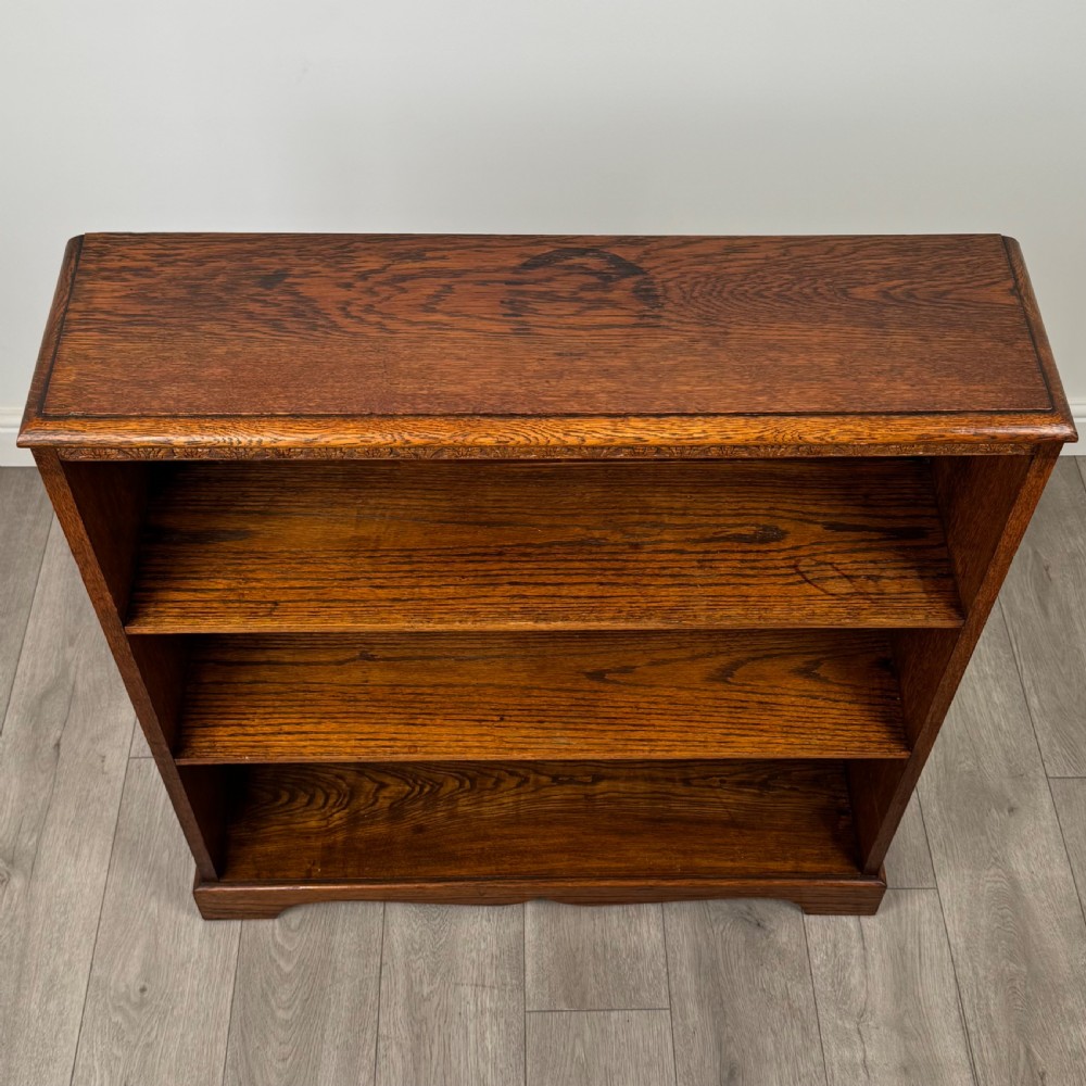  Antique 20th Century Open Bookcase In Oak  View X