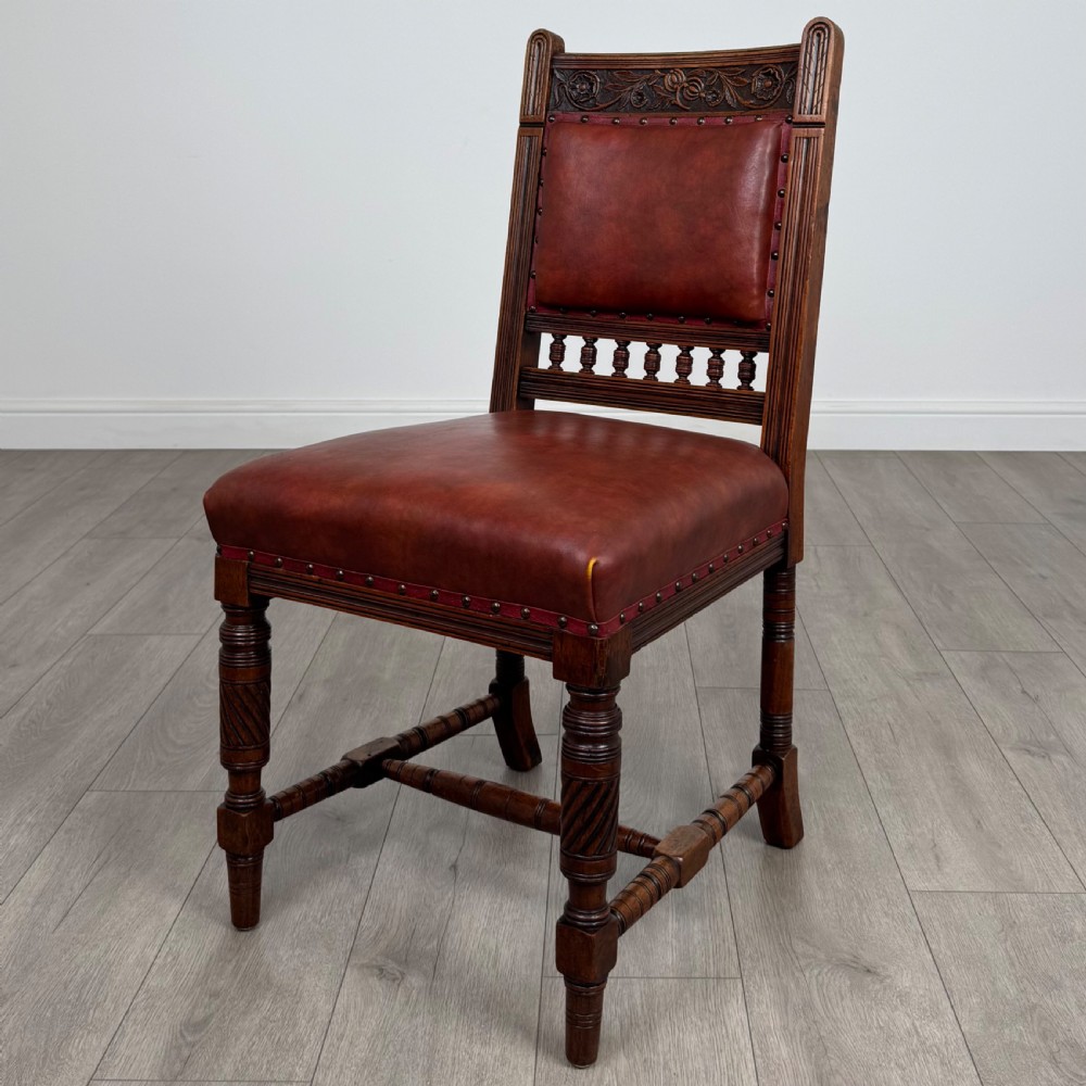 Antique 19th Century Set Of 6 Walnut Dining Chairs  View II