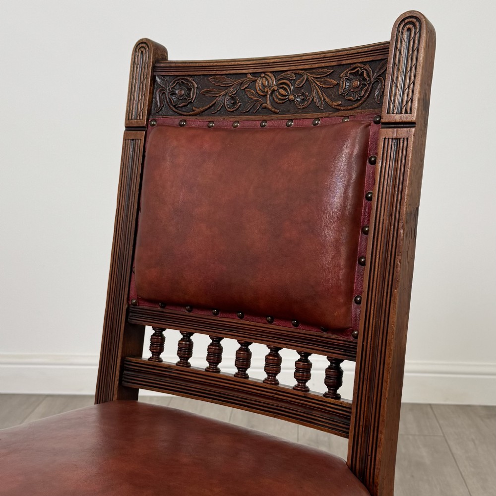 Antique 19th Century Set Of 6 Walnut Dining Chairs  View IV