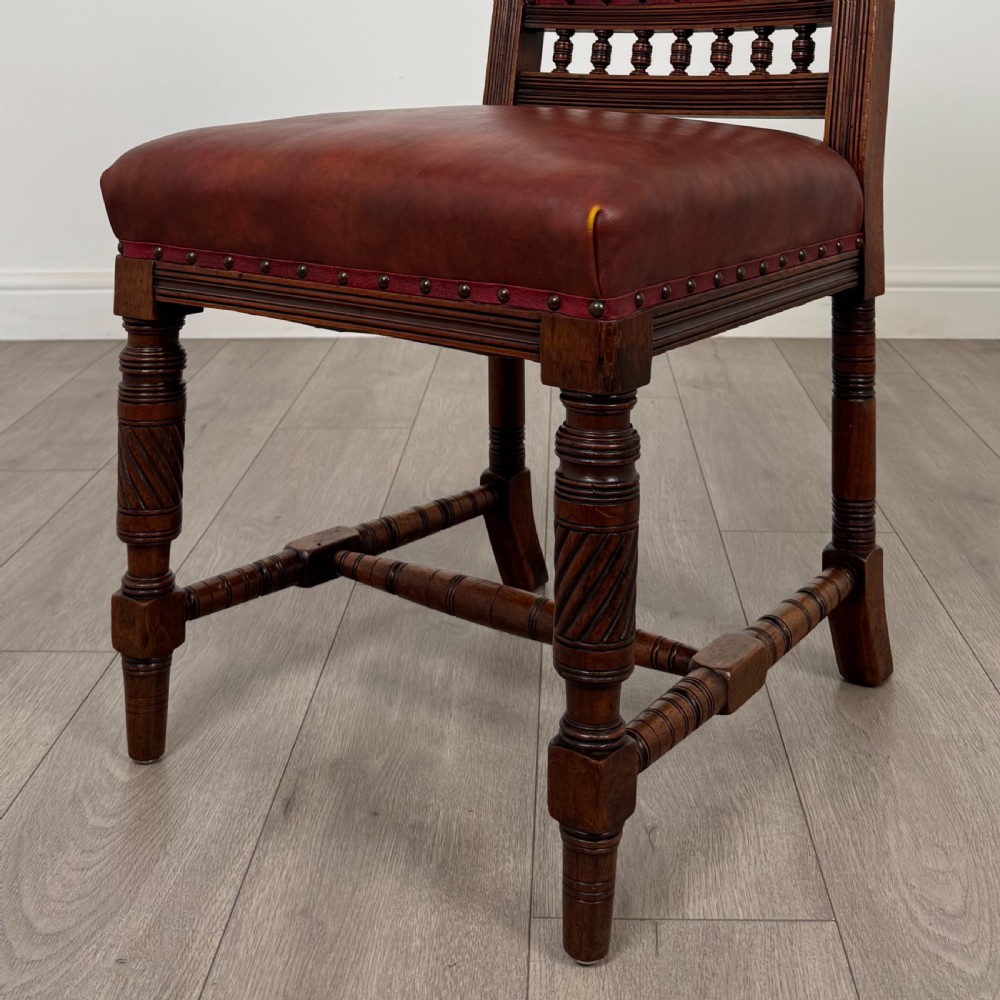 Antique 19th Century Set Of 6 Walnut Dining Chairs  View V