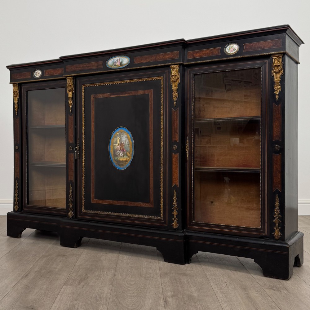 Antique 19th Century Ebonised Credenza Of Finest Quality  View IV