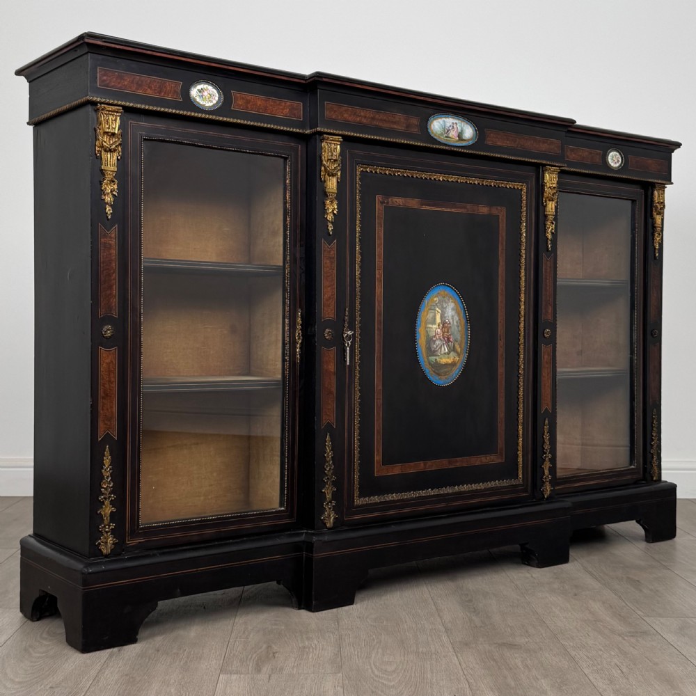 Antique 19th Century Ebonised Credenza Of Finest Quality  View X