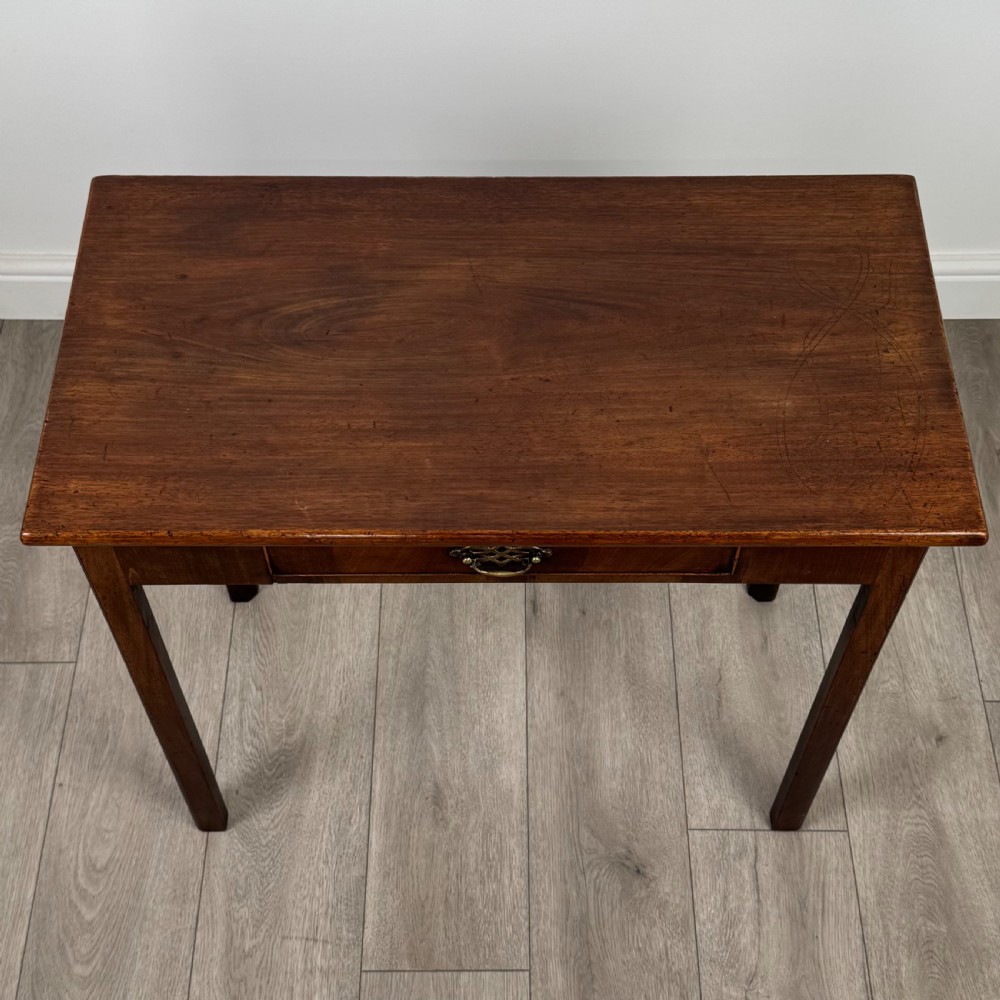 Antique 18th Century Good Quality Writing Table In Mahogany  View IX