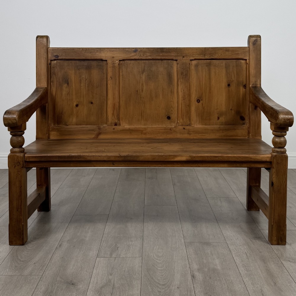  Antique 19th Century Good Quality Pine Bench 