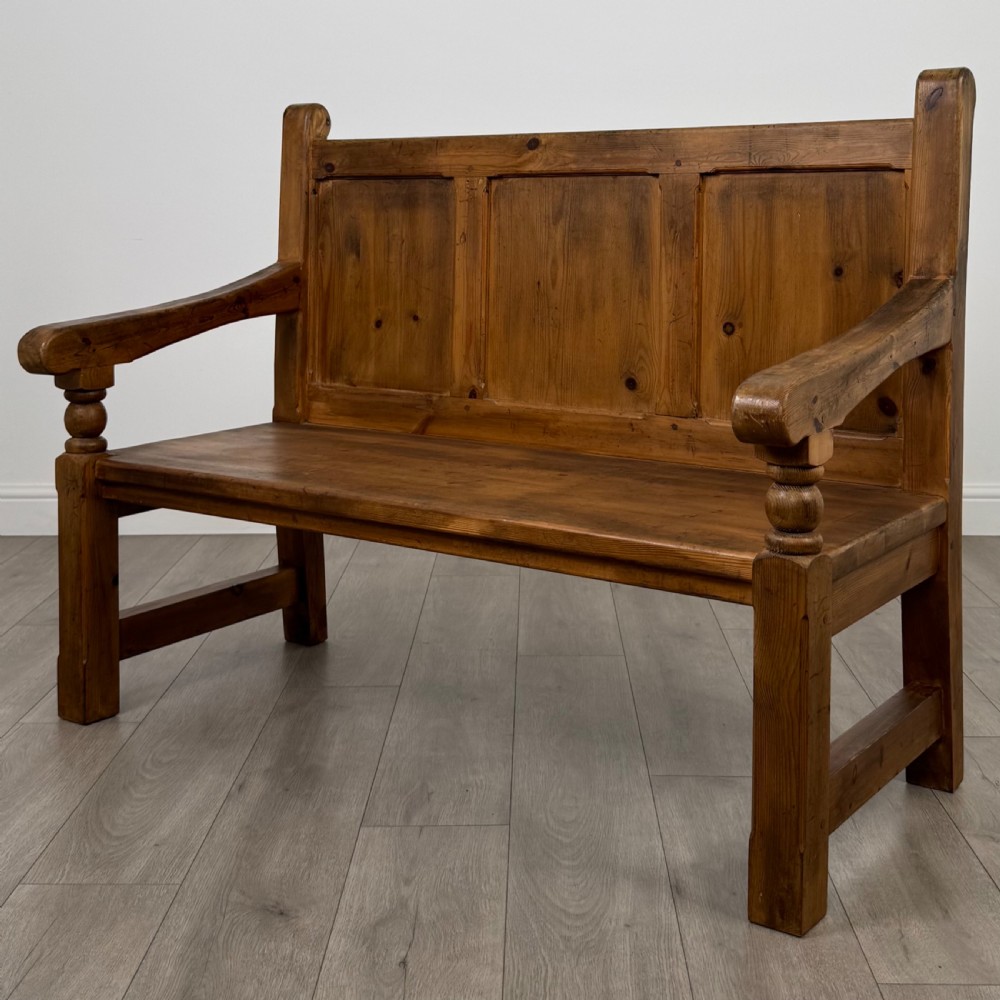  Antique 19th Century Good Quality Pine Bench  View II