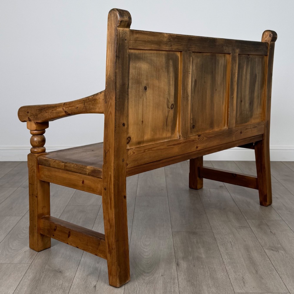  Antique 19th Century Good Quality Pine Bench  View IV