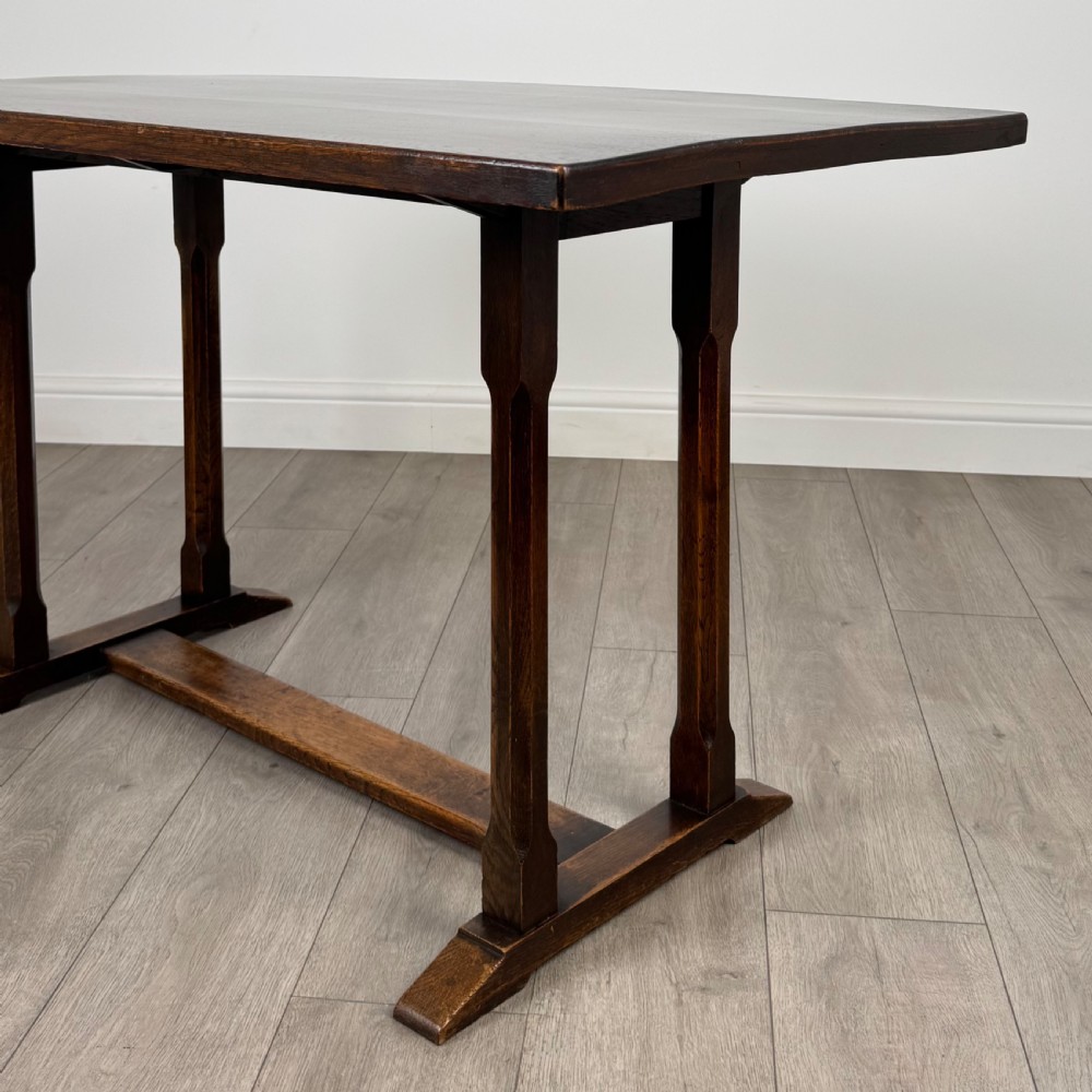 Antique 20th Century Small Oak Dining Table  View V