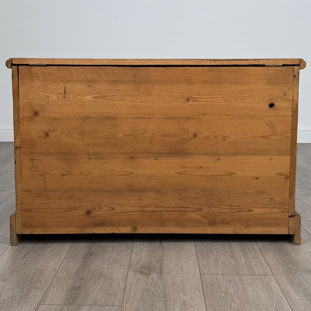  Antique 19th Century Small Mule Chest In Pine  View V