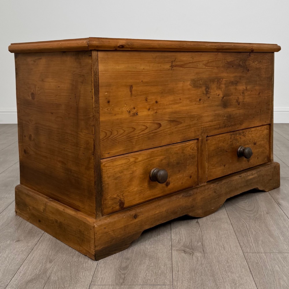  Antique 19th Century Small Mule Chest In Pine  View VIII